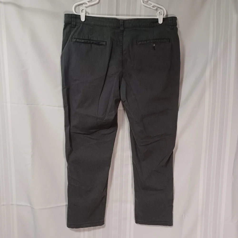 George Pants Mens 40x30 Grey Slim Straight Chino Cotton Stretch GM08467